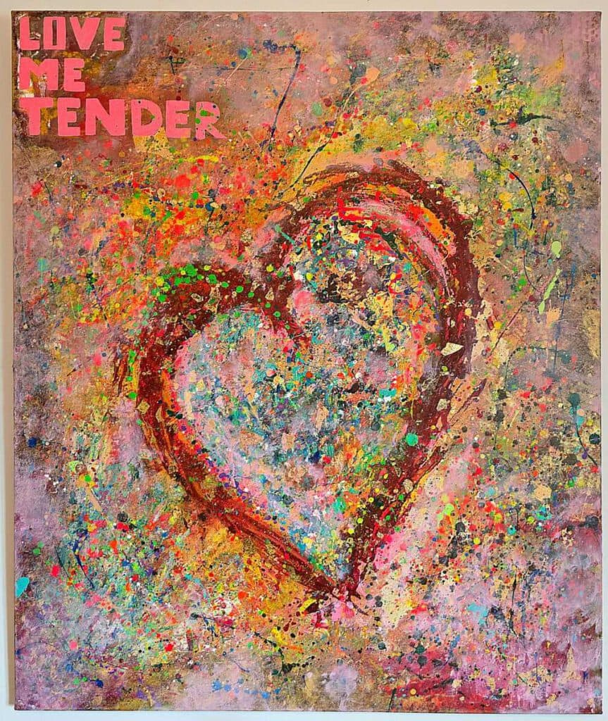 Love Me Tender — Abstract painting by Lara Melachrinou. Acrylic on canvas, 2026.