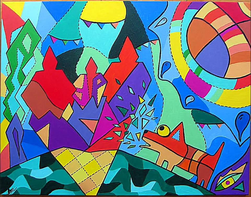 Panda II — Children's Art painting by Lara Melachrinou. Acrylic on canvas, 2026.